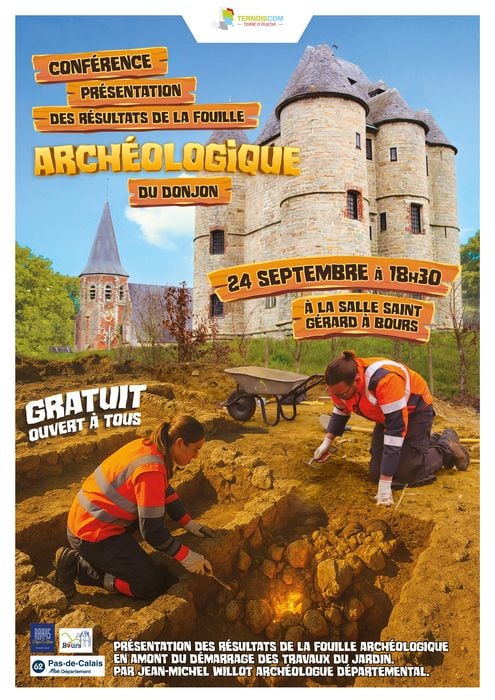Affiche RVB Fouille Archéologique Donjon Bours 2 1