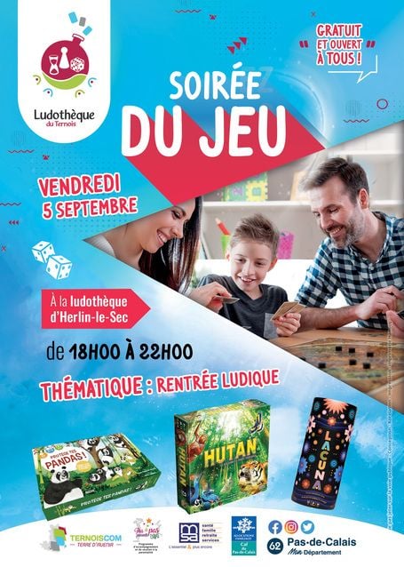 Soirées du jeu 5 SEPTEMBRE 2025
